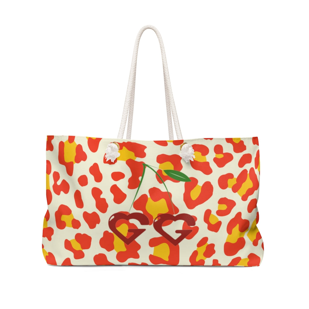GG Orange Cheetah ~ Beach Bag