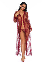 Load image into Gallery viewer, Florencia Lace Robe w/G-String
